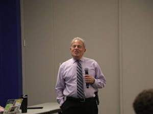 President Michael Bernstein gave a presentation on the LIONS plan and budget updates (Photo courtesy of Julia Cappello).