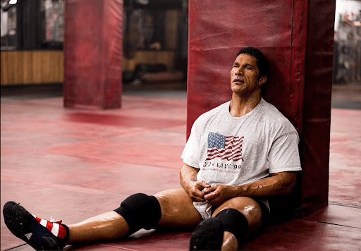 Dwayne ‘The Rock’ Johnson as Mark Kerr in “The Smashing Machine.” (Photo courtesy of IMDb)