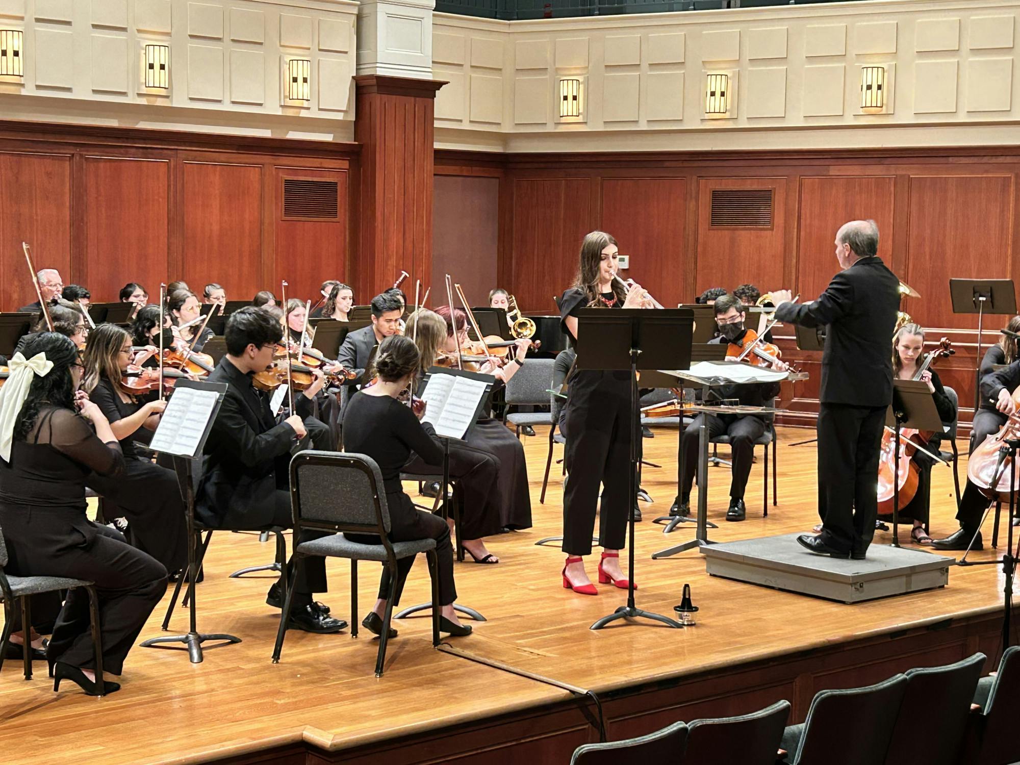 Grace Trumpy received a standing ovation after her trumpet performance (Photo by Tristan Weisenbach / Managing Editor).