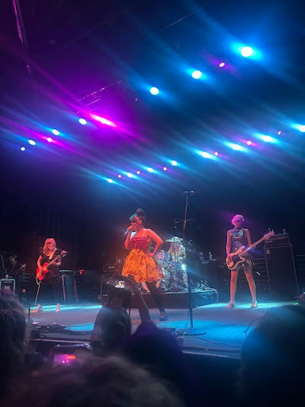 <p><em>Hanna, Vail and Wilcox rock the stage. (Photo by Danica Ward)</em></p>