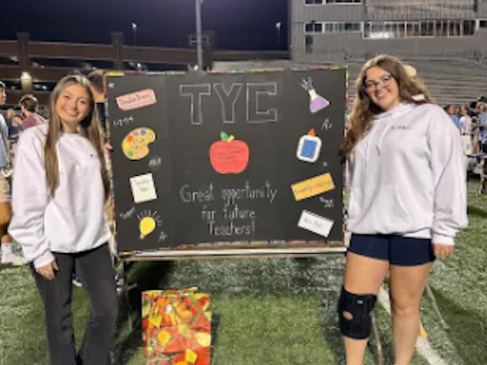 The College’s Teachers of Young Children Association is helping provide a support system for low income students in the classroom. (Photo courtesy of Angela Natale)