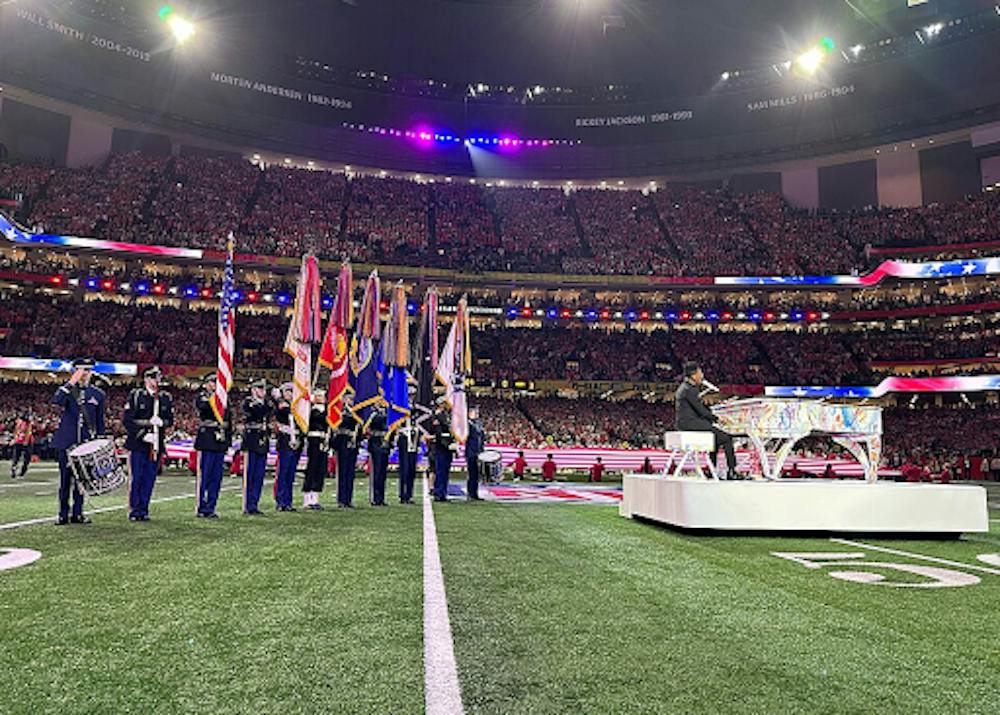 <p><em>On the field images from the 2026 Super Bowl, Feb. 9, 2025. (Photo courtesy of </em><a href="https://abcnews.com/US/woman-found-guilty-negligent-homicide-death-super-bowl/story?id=136564177" target=""><em>Wikimedia Commons</em></a><em>)</em></p><p><br/><br/></p>