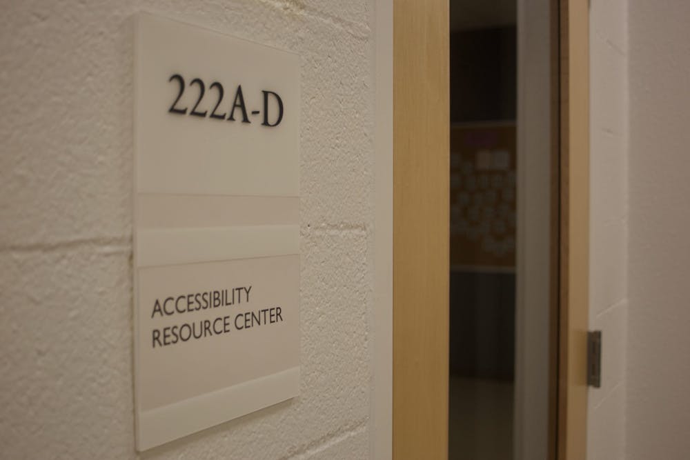 <p><em>The Accessibility Resource Center team engages in a collaborative ﻿effort to serve roughly 1,500 students who utilize their services (Photo by Kylie Macallister / ﻿Staff Photographer).</em></p>