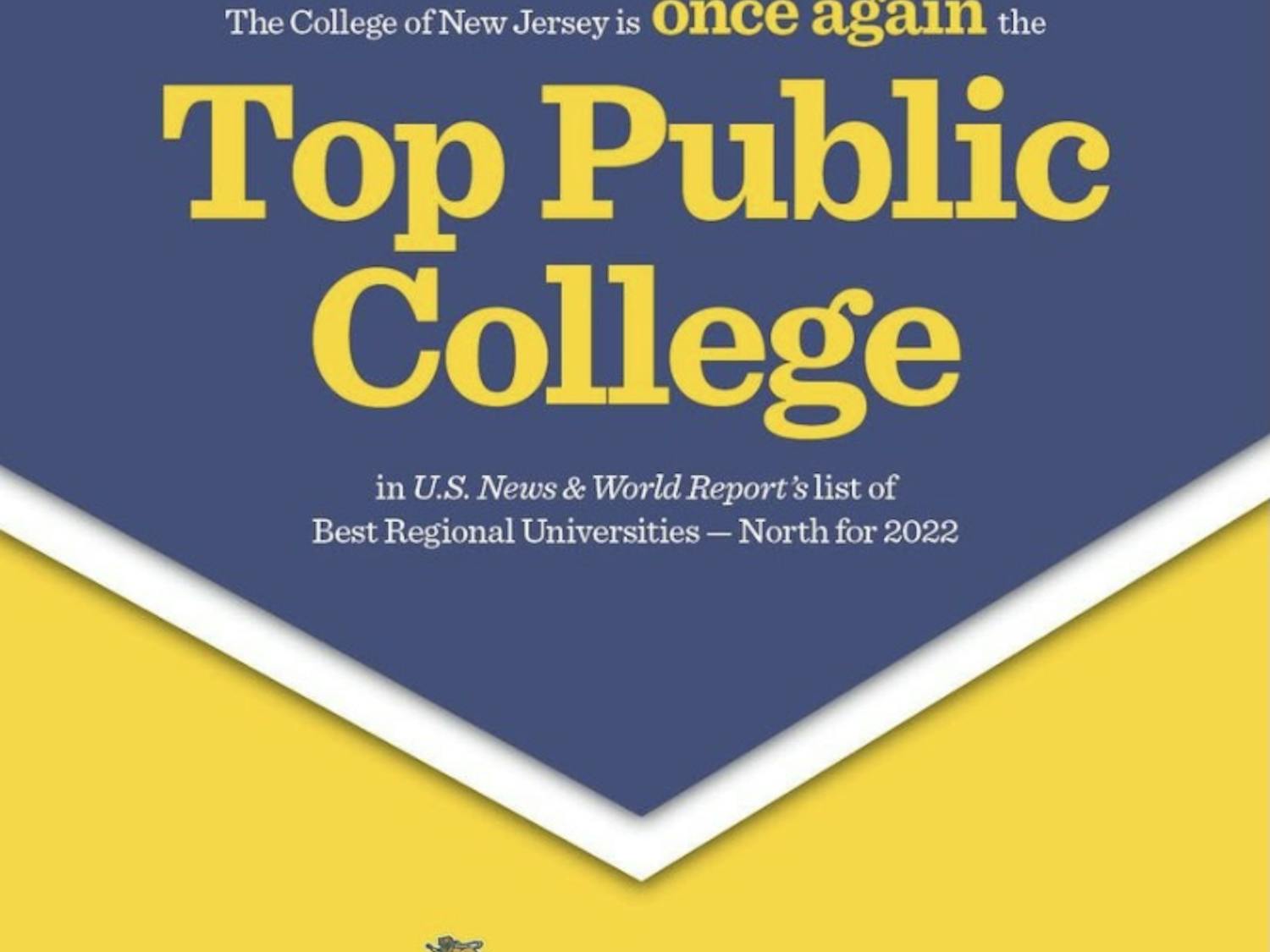The College was ranked as the best public school among regional universities in the North region in a recent ranking (Instagram @tcnj_official). 