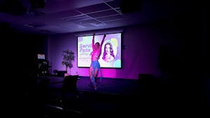 Lexie Legato performing at PRISM’s “Serving Face” event. (Photo courtesy of Sarah Neil)