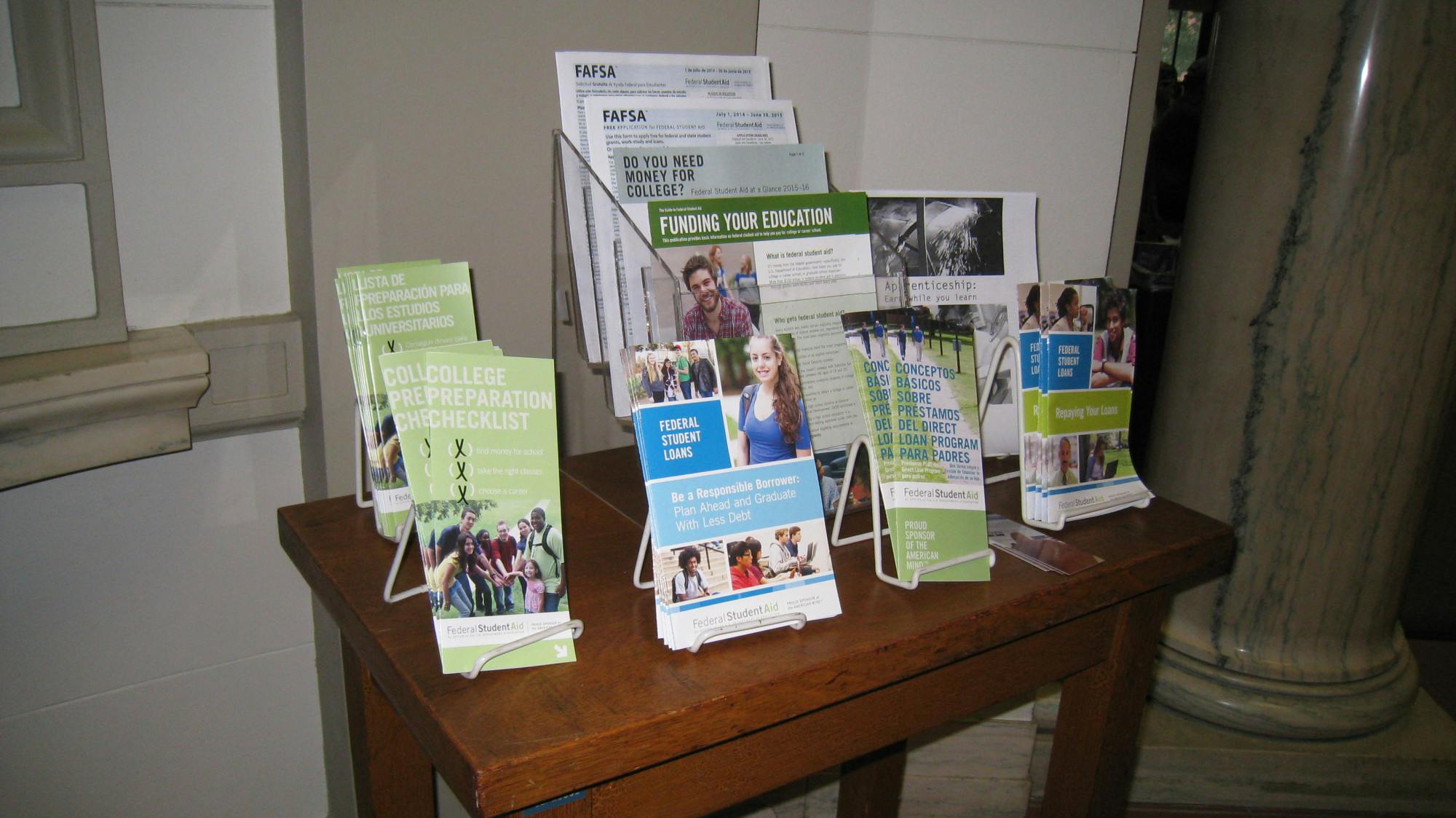 With a slew of changes being introduced by the Department of Education for the 2024-2025 form, the hope from the federal government is to make the FAFSA process faster and more efficient (Photo courtesy of Flickr / “Financial Aid Information” by Manchester City Library. CC BY-SA 2.0. June 19, 2015). 