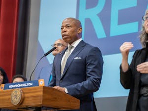 New York City Mayor Eric Adams intensely advocated for Congress and the Biden administration to take action in helping the city deal with the exceeding numbers of migrants entering the city shelter systems (Photo courtesy of Wikimedia Commons/“NYC SCHOOLS CHANCELLOR ANNOUNCES NYC READS” by New York City Public Schools Press Office. May 9, 2023).