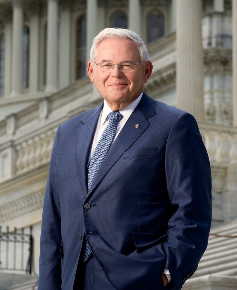 New Jersey Sen. Bob Menendez and his wife, Nadine, were charged with bribery as a result of accepting hundreds of thousands of cash and gold bars in exchange for power (Photo courtesy of Wikimedia Commons / “Senator Bob Menendez (2022)” by United States Senate. April 11, 2022). 