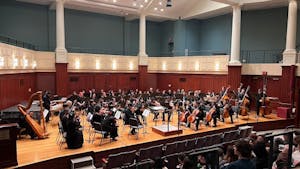 As a whole, the concert offered a captivating mix of classical compositions and thematic exploration, resonating with the audience and highlighting the orchestra’s skillset. (Photo by Riley Eisenbeil / Staff Writer)