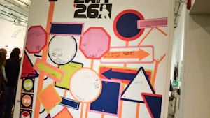 The graphic that greeted the guests. (Photo by Sandra Abrantes / Multimedia Coordinator)