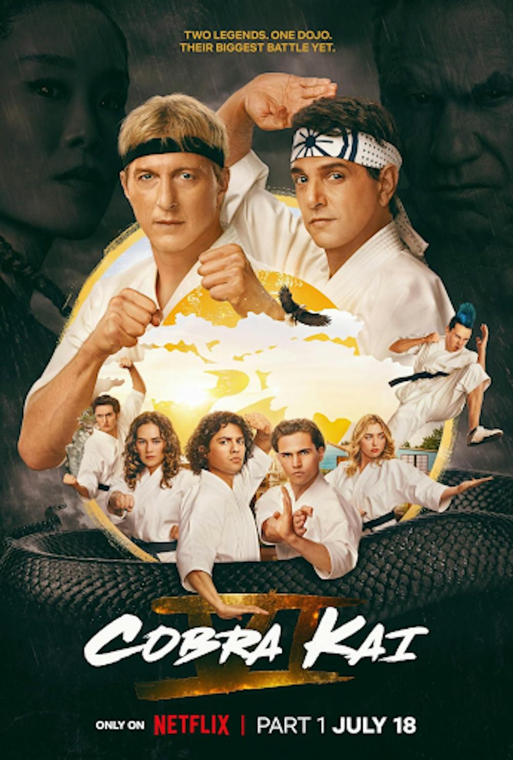 <p><em>Season 6 of “Cobra Kai” brings all its fighters to the biggest stage in karate history, the Sekai Taikai tournament (Photo courtesy of</em> <a href="https://www.imdb.com/title/tt7221388/mediaviewer/rm1349744385/?ref_=ttmi_mi_all_124" target="">IMDb</a>).</p>