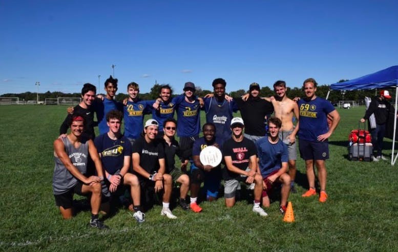 The Men’s Ultimate Frisbee team at the College is back and competing once again (Photo courtesy of Brian Nigro).