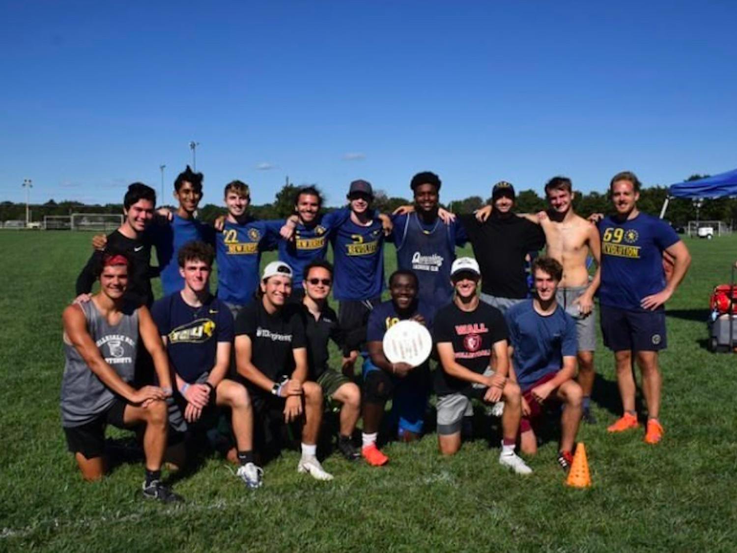 The Men’s Ultimate Frisbee team at the College is back and competing once again (Photo courtesy of Brian Nigro).