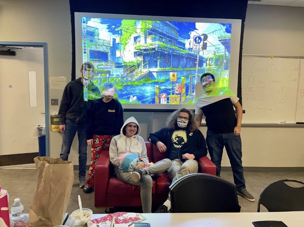 <p>Game Design club participating in Global Game Jam (Photo courtesy of Parisa Burton / Staff Writer). </p>