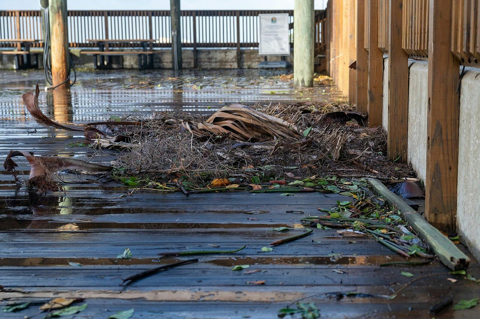 Hurricane Milton’s damage varied across counties in the state (Photo courtesy of Wikimedia Commons / “Hurricane Milton sweeps Patrick Space Force Base at Category 1 strength (8694182)” by U.S. Space Force photo by Senior Airman Spencer Contreras. October 10, 2024). 