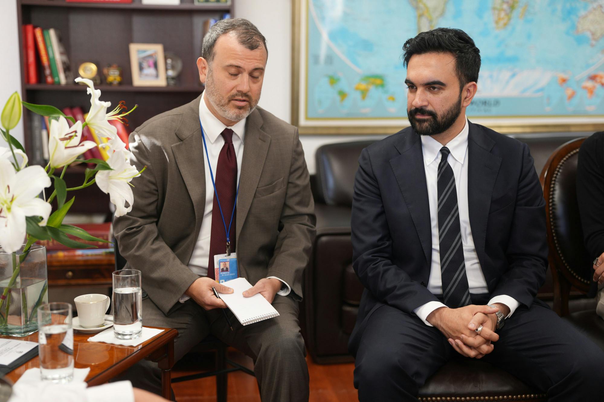Zohran Mamdani (right) during a bilateral meeting in New York. (Photo courtesy of Wikimedia Commons)