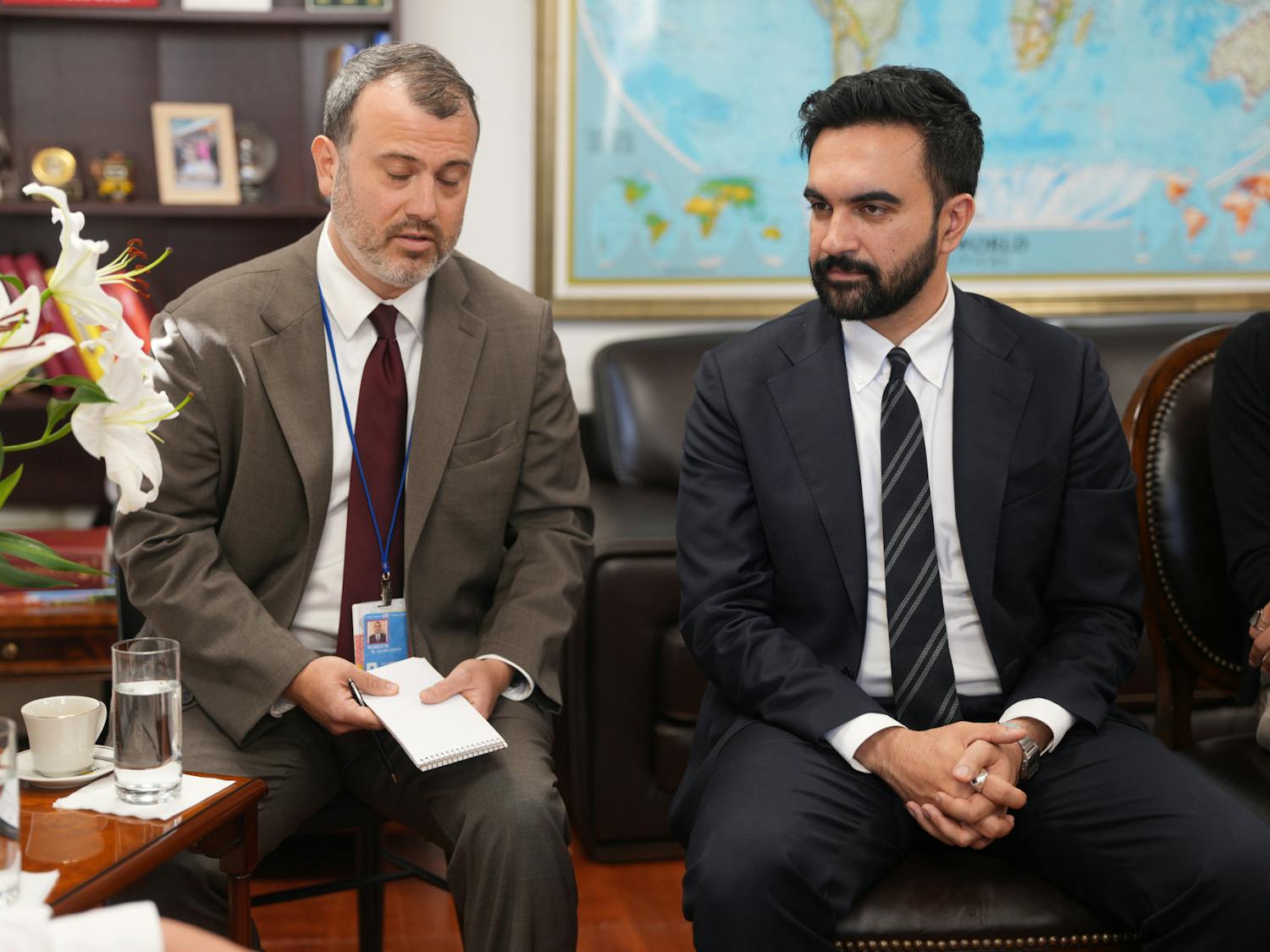 Zohran Mamdani (right) during a bilateral meeting in New York. (Photo courtesy of Wikimedia Commons)
