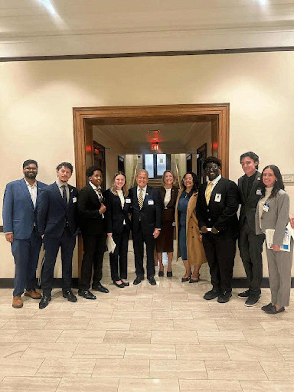 <p><em>Representatives from the campus community have been visiting the New Jersey State House to meet with lawmakers to advocate for more state investment in the College. (Photo courtesy of Sarah Kasziba-O&#x27;Rahilly)</em></p><p></p>