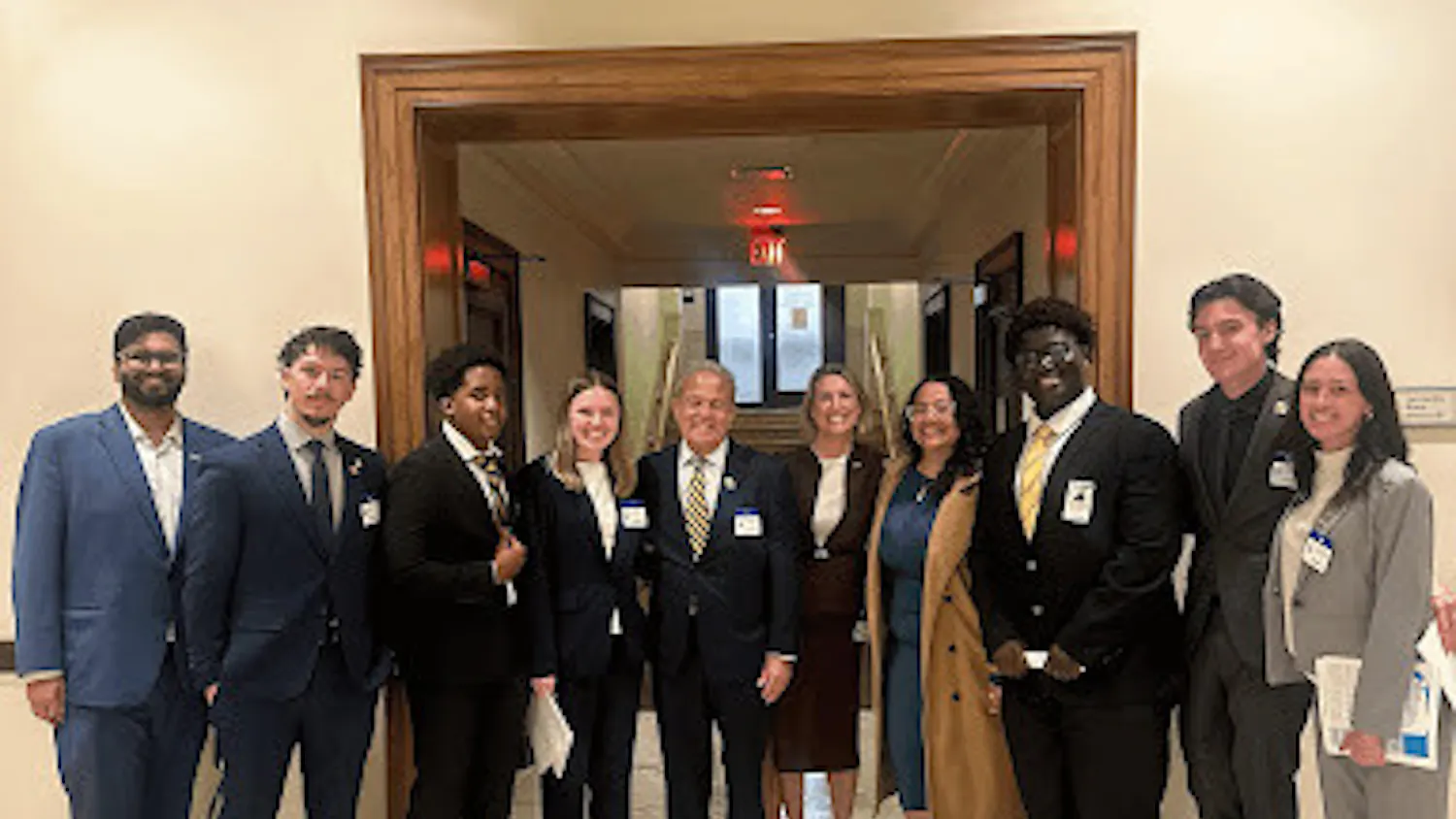 Representatives from the campus community have been visiting the New Jersey State House to meet with lawmakers to advocate for more state investment in the College. (Photo courtesy of Sarah Kasziba-O'Rahilly)