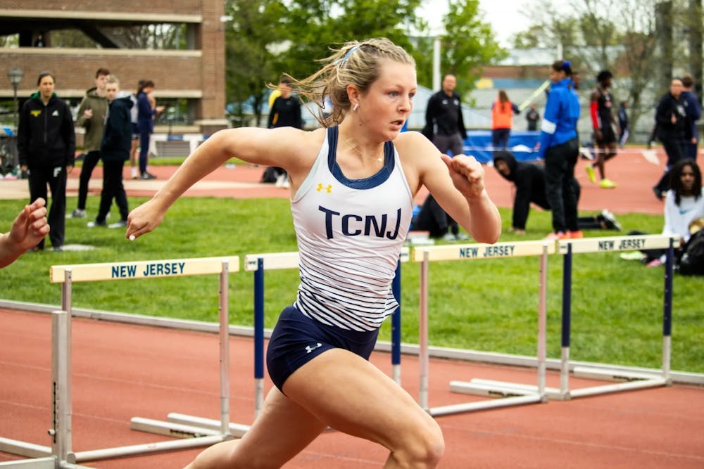 <p><em>Junior Sarach Scepkowski won two medals for the Lions to help win their NJAC title. (Photo courtesy of Shane Gillespie)</em></p>