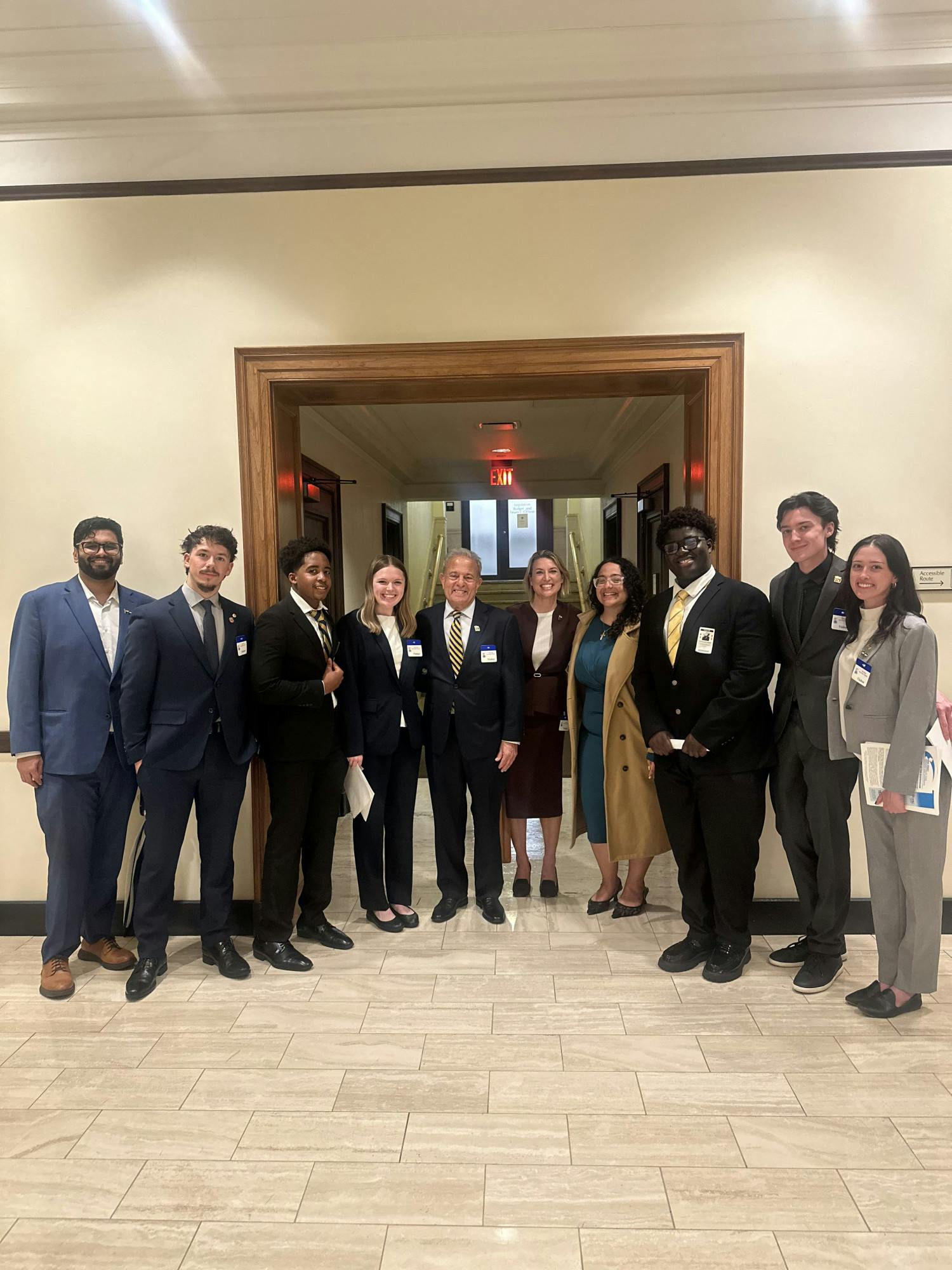 Representatives from the campus community have been visiting the New Jersey State House to meet with lawmakers to advocate for more state investment in the College. (Photo courtesy of Sarah Kasziba-O&#x27;Rahilly)