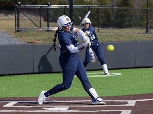 Sophomore first baseman Camryn Kitchin at the plate (Photo courtesy of Jimmy Alagna).