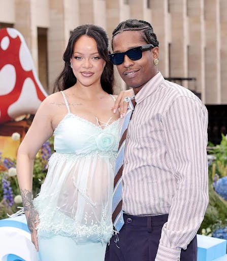 Rihanna and A$AP Rocky at the 2025 “Smurfs” movie premiere (Photo courtesy of IMDb)