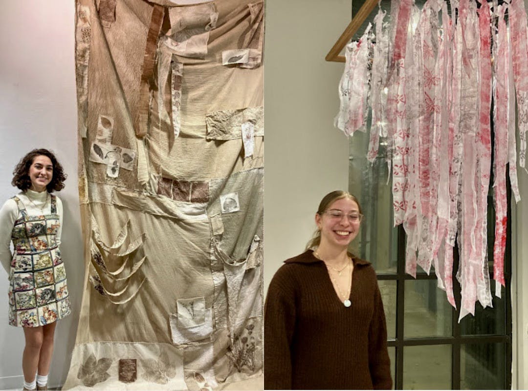 Micheala Moran with &quot;Impressions&quot; (left) and Angela Siwarski with &quot;Untitled&quot; (right) (Photos Courtesy of Lilly Ward).