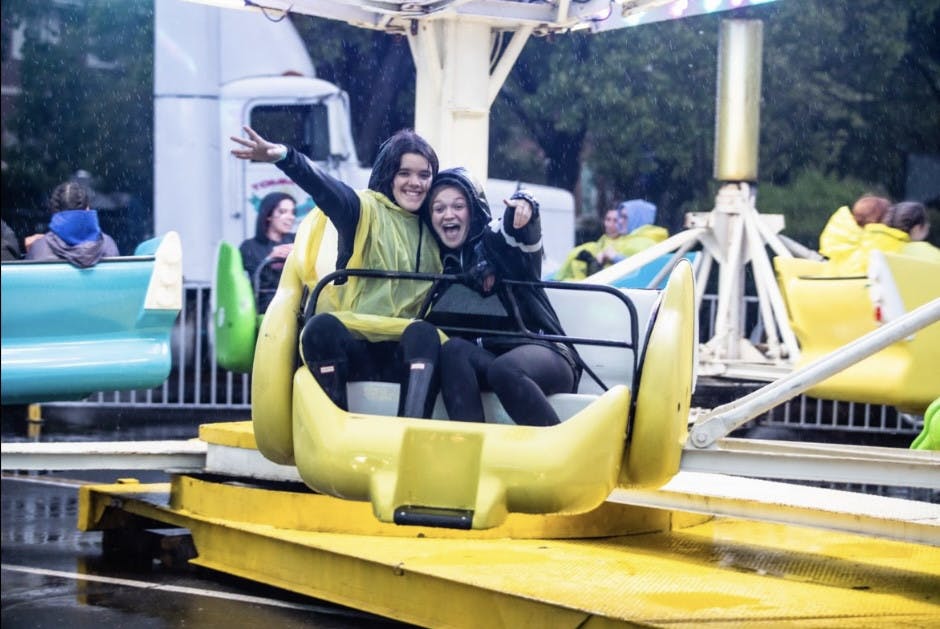 Members of the College enjoy some relaxation and fun before finals. Photo taken at Funival in spring 2022 (Photo courtesy of Aaron Watson).
