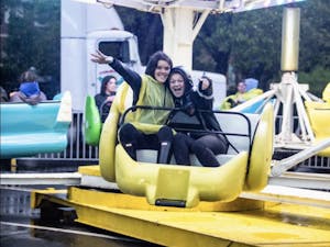 Members of the College enjoy some relaxation and fun before finals. Photo taken at Funival in spring 2022 (Photo courtesy of Aaron Watson).