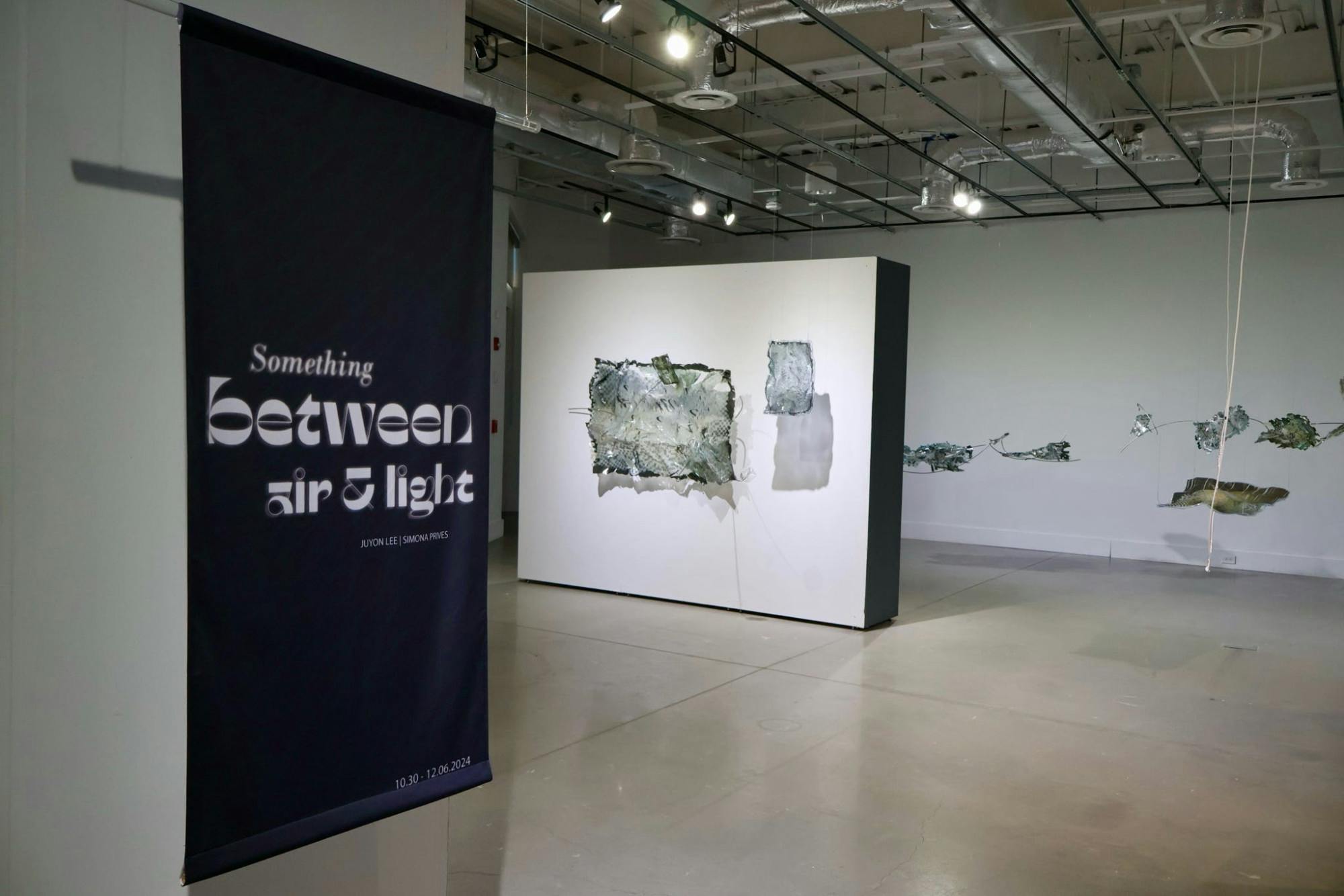 Artists Simona Prives and Juyon Lee premiered their art in the College’s Art Gallery (Photo by Erin Reilly / Staff Photographer).