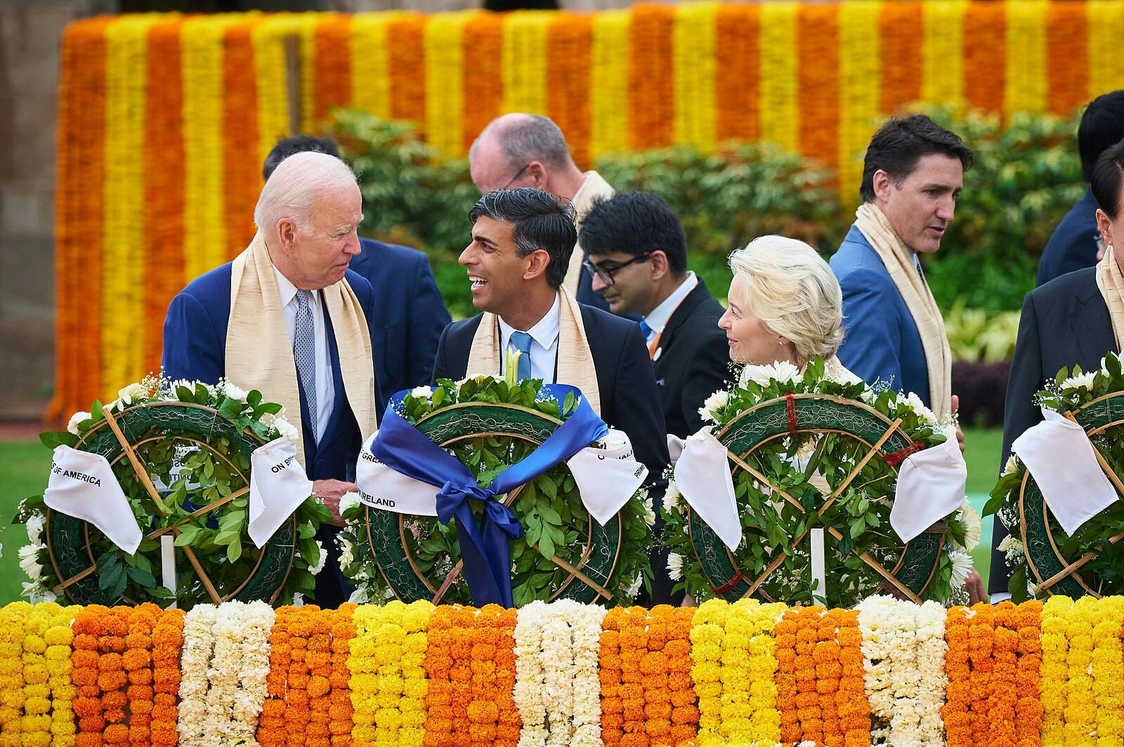 (Photo courtesy of Wikimedia Commons/“Joe Biden, Rishi Sunak and Ursula von der Leyen at G20 New Delhi - 2023” by Dati Bendo / European Commission. September 10, 2023). 