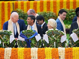 (Photo courtesy of Wikimedia Commons/“Joe Biden, Rishi Sunak and Ursula von der Leyen at G20 New Delhi - 2023” by Dati Bendo / European Commission. September 10, 2023).