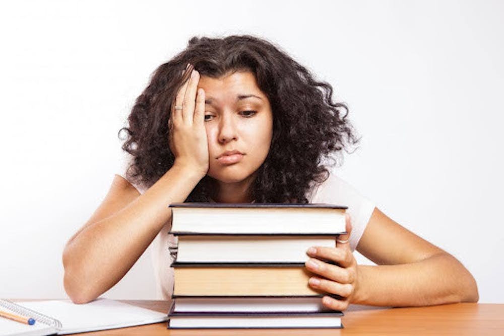 <p><em>Students can be placed under large amounts of stress throughout the semester (Photo courtesy of </em><a href="https://flic.kr/p/cEJH2A" target=""><em>Flickr</em></a><em> / “Learning” by CollegeDegrees360, July 12, 2012).</em></p>
