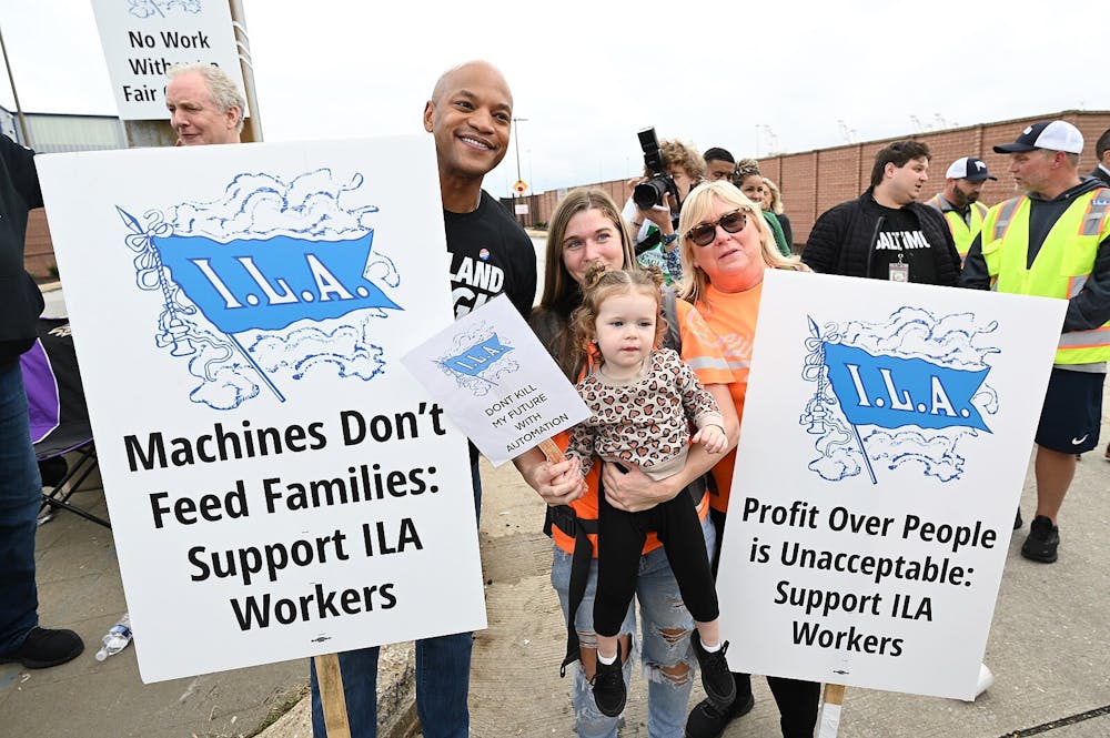 <p><em>The International Longshoremen’s Association  has reached a tentative agreement with the United States Maritime Alliance following a three day strike by port workers (Photo courtesy of Wikimedia Commons / “</em><a href="https://commons.wikimedia.org/wiki/File:ILA_Workers_(54040367088).jpg" target=""><em>ILA Workers (54040367088)</em></a><em>” by Maryland GovPics. October 2, 2024). </em></p>