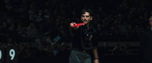“Marty Supreme” follows the story of an ambitious table tennis player, played by Chalamet. (Photo courtesy of IMDb)