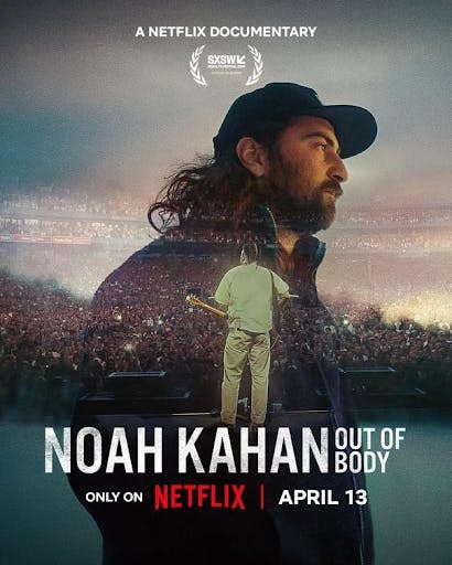 The official promotional poster for “Noah Kahan: Out of Body.” (Photo courtesy of IMDb)