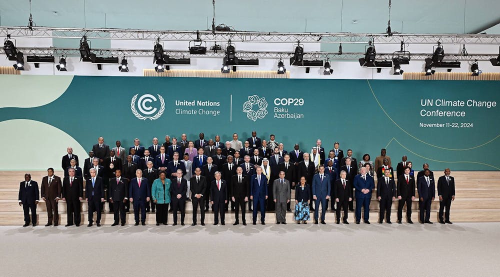 <p><em>In COP29, countries advocated for more renewable energy and investment from both public and private sectors to help those countries who were impacted severely by climate change (Photo courtesy of Wikimedia Commons / “Саммит лидеров COP29 12 ноября 2024” by The Presidential Press and Information Office of Azerbaijan. November 12, 2024). </em></p><p><em></em></p>