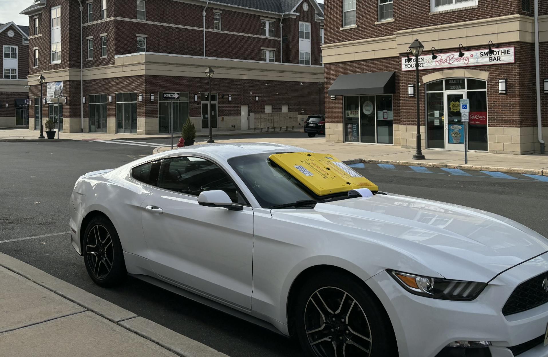 The Barnacle blocks the view of motorists, making it nearly impossible to drive a vehicle with the device attached (Photo courtesy of Ela Kirimca / Social media coordinator). 