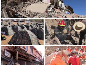 A devastating earthquake recently struck Morocco, killing at least 2,900 people and leaving more than 5,600 injured (Photo courtesy of Wikimedia Commons/“Collage of 2023 Marrakesh-Safi earthquake” by Huy91. September 13, 2023). 