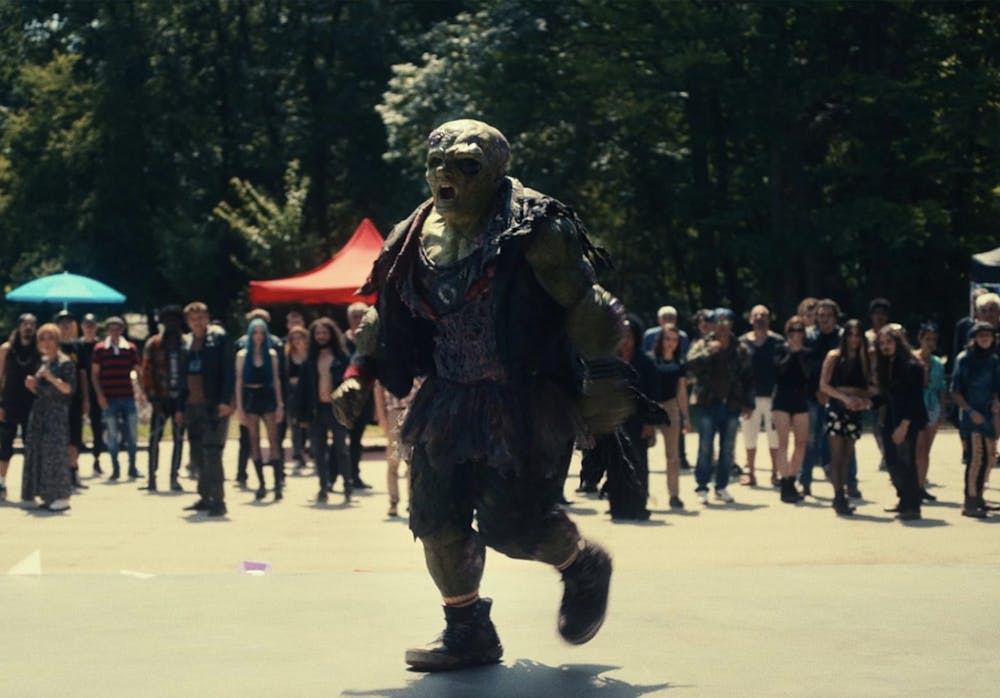 <p><em>Peter Dinklage stars as the titular corruption-fighting, monstrous do-gooder in “The Toxic Avenger.” (Photo courtesy of </em><a href="https://www.imdb.com/title/tt1633359/mediaviewer/rm1368884482/?ref_=ttmi_mi_19_1" target=""><em>IMDb</em></a><em>)</em></p>