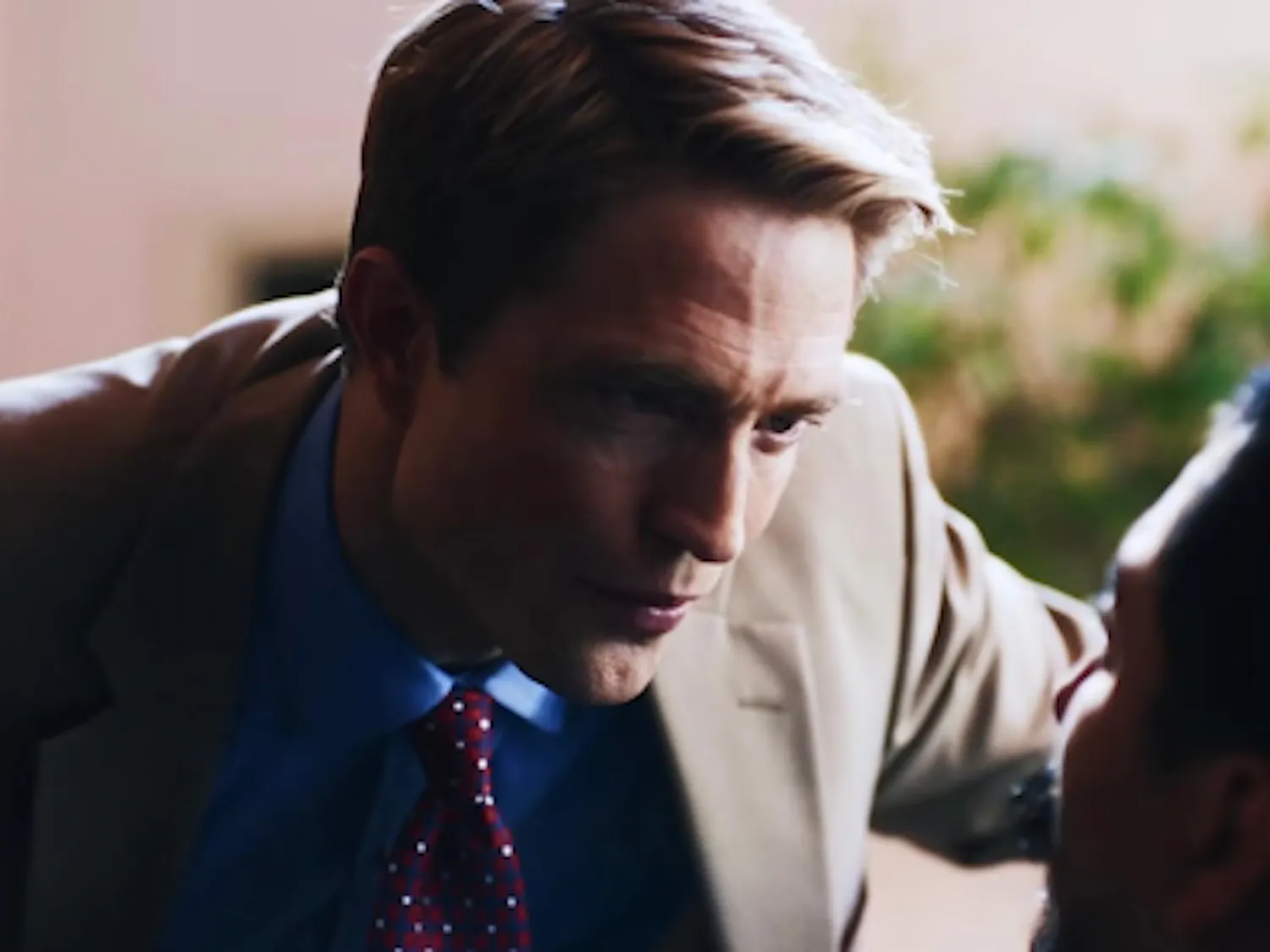 Robert Pattinson interrogating Tony Revolori in “Primetime.” (Photo courtesy of IMDb)