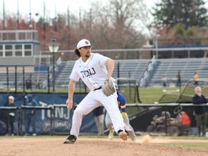 Senior pitcher Jordan Gray in his outing (Photo courtesy of Elizabeth Gladstone / Multimedia Coordinator).