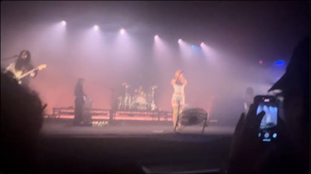<p><em>Wet Leg graces the stage at Franklin Music Hall. (Photo by Danica Ward)</em></p>