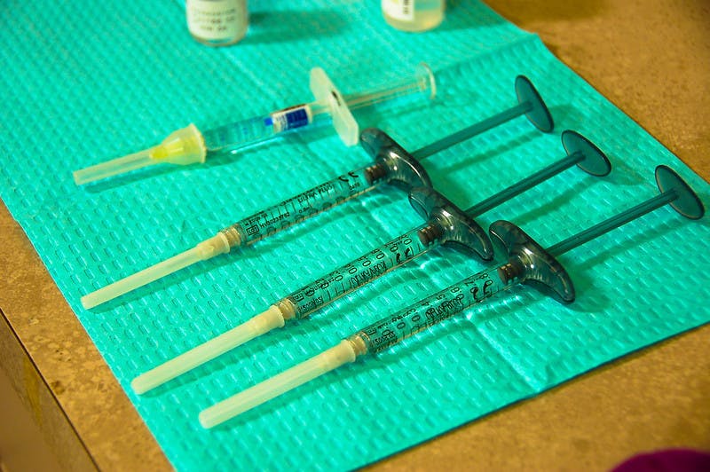 The College offers tuberculosis skin tests, which involve injections (Photo courtesy of Flickr/“The Needles” by Jeff Deel. January 23, 2008).