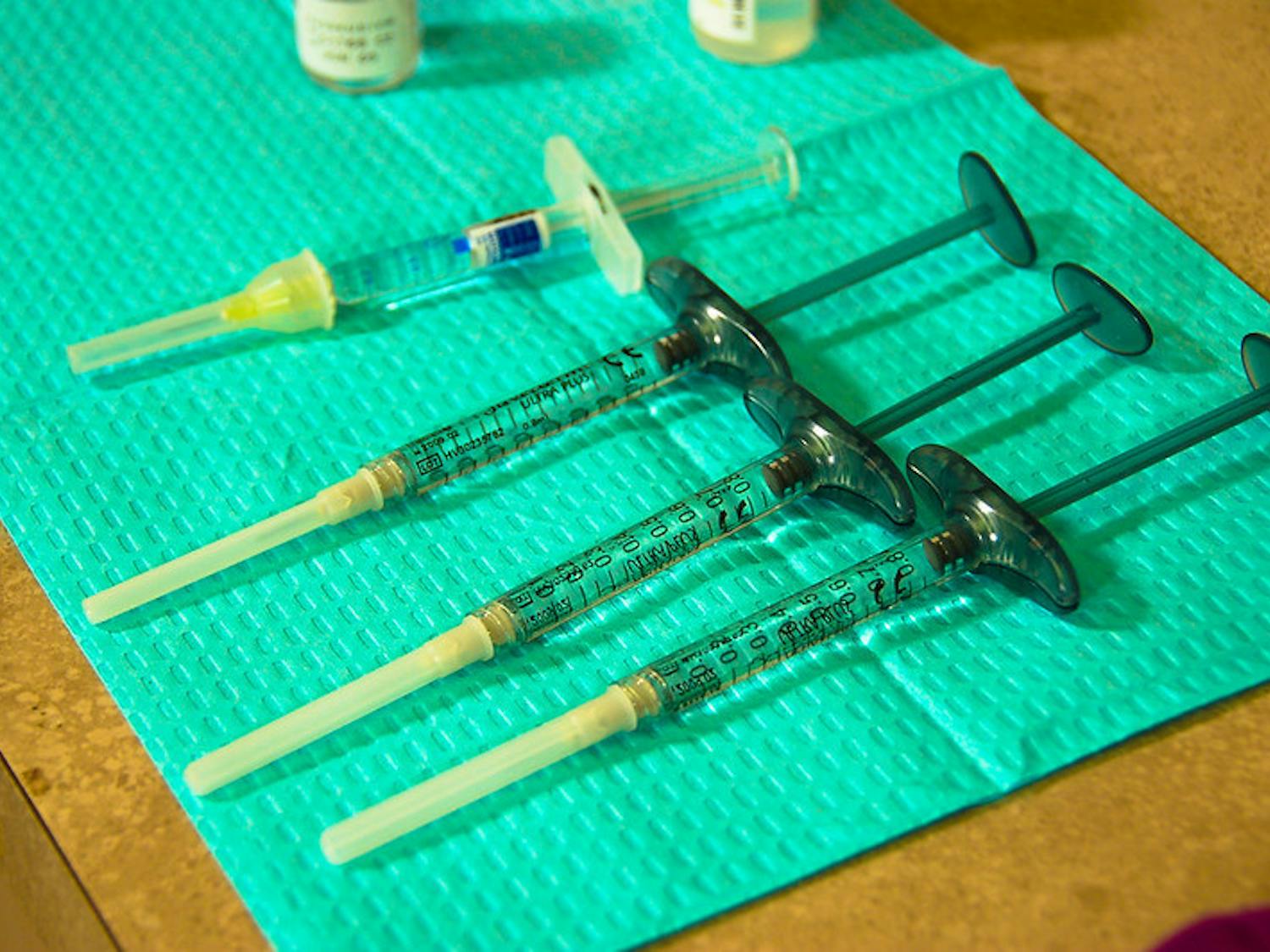 The College offers tuberculosis skin tests, which involve injections (Photo courtesy of Flickr/“The Needles” by Jeff Deel. January 23, 2008).