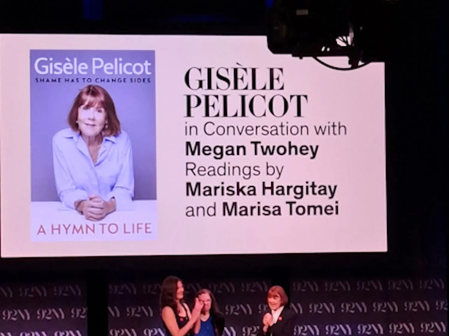 Gisèle Pélicot received a standing ovation at the end of the evening. (Photo by Lea Katzer)