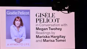 Gisèle Pélicot received a standing ovation at the end of the evening. (Photo by Lea Katzer)