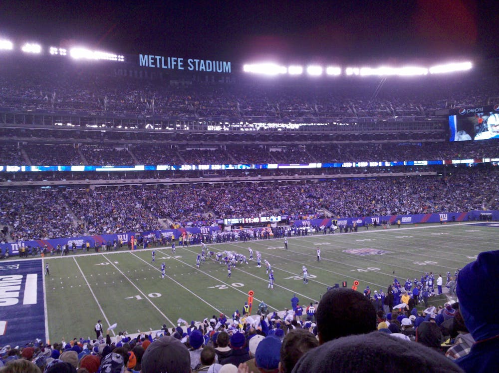 <p><em>The New York Giants play their games at Metlife stadium (Photo courtesy of Steve Starer/</em><a href="https://www.flickr.com/photos/steve__s/6622494081/in/photolist-b6d1Lr-4r9gt4-DEYNfY-5FyNNe-4rdmgN-4rdkfN-4r9fJa-2i9Fu6e-4rdjXA-66e3HD-ySYZd-4rdG3o-4rdkis-b6d1kt-4r9fLr-fSQaMT-b6d3Mr-TzrWWP-4r9fnP-z5BRMZ-bCUKxf-dBcKxP-4rtinC-3MVnPf-8ta2hd-L64n52-bRPT1g-bRPtgR-3MQQTi-rs6iFP-3MVgBG-3MVcAy-bduVfV-4r9g92-4UzwaX-6hEwzh-3MV7U1-3MVcgE-yMchPU-3MV7Ad-bZ7QUG-4rdkY3-3MQYMc-3MV6Wo-3MV8fA-3MRdEp-3MVeMC-3MVm7E-3MV4aC-3MVkgm" target=""><em>Flickr</em></a><em>)﻿.</em></p>