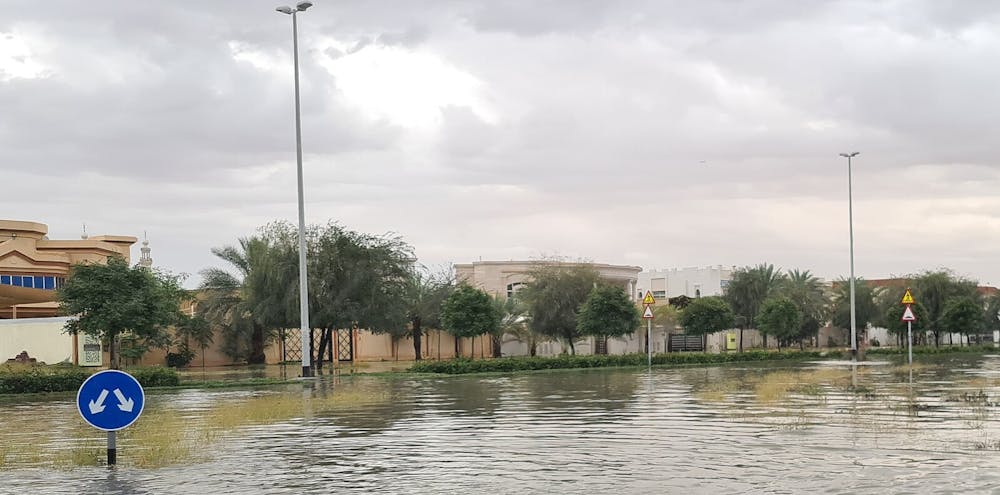<p><em>The recent storm has caused rainwater to sweep into residential areas, with videos posted about cars in Dubai being stranded and flooded shopping malls (Photo courtesy of </em><a href="https://commons.wikimedia.org/wiki/File:UAE_Flood_April_2024.jpg" target=""><em>Wikimedia Commons</em></a><em> / CherryPie94. April 16, 2024). </em></p>